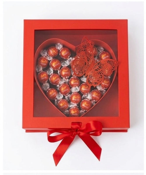 Elegant Heart-Shaped Ferrero Rocher Gift Box with Decorative Butterfly