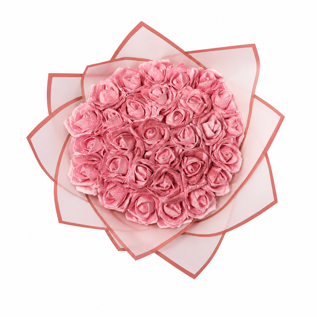 Blush Pink Rose Bouquet – Soft Wrapped Elegance